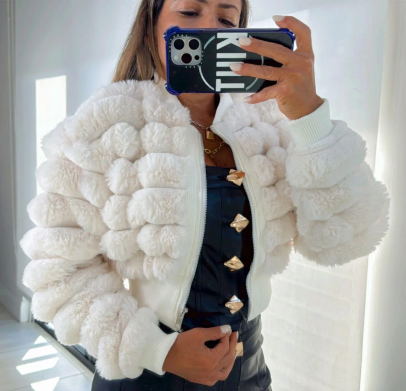 2624 Fur bomber jacket