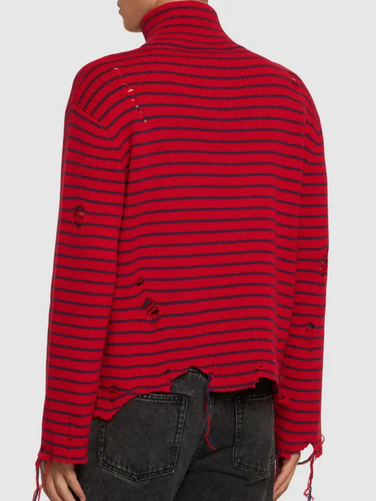 Alexander McQueen   Half-zip wool turtleneck sweater 