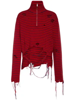 Alexander McQueen   Half-zip wool turtleneck sweater 