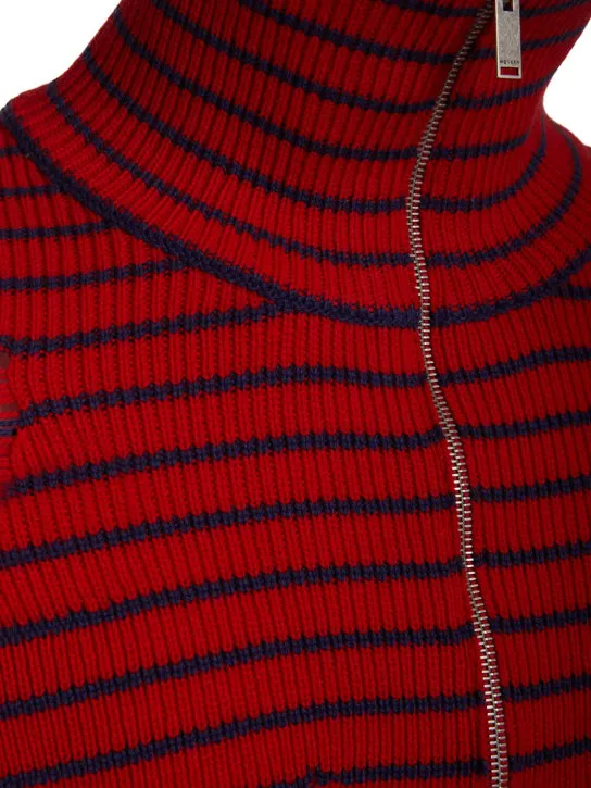 Alexander McQueen   Half-zip wool turtleneck sweater 