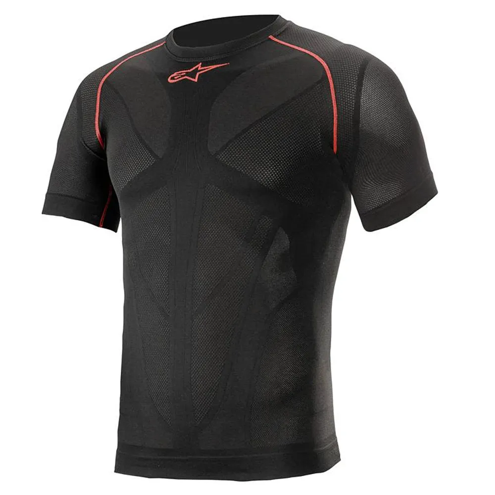 Alpinestars Ride Tech V2 Short Sleeves Summer Base Layer Top Black / Red