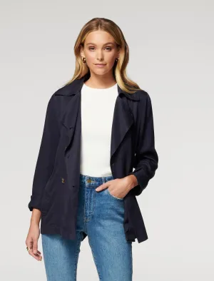 Annika Cropped Trench Jacket