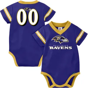 Baby Boys Ravens Short Sleeve Jersey Bodysuit