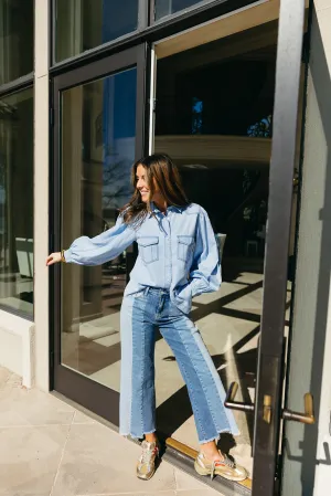 Bailey Denim Top - Blue Wash