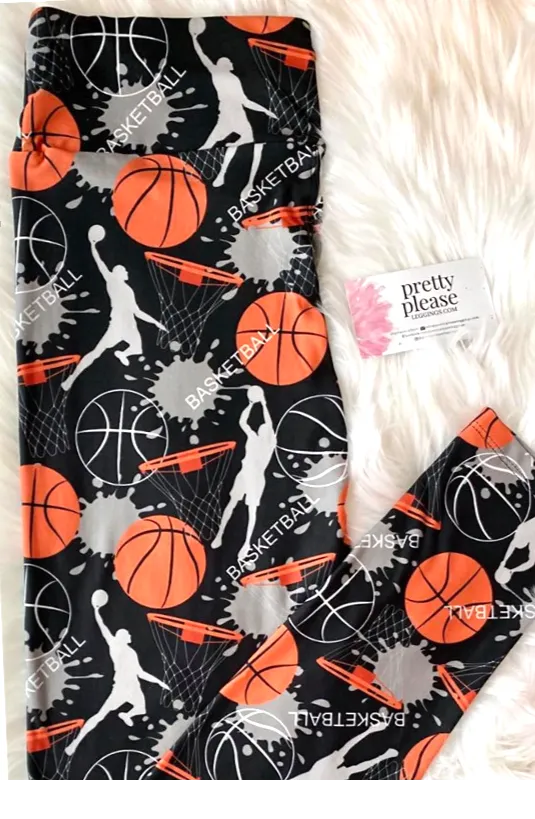 Basketball Super SOFT Yoga Band Leggings OS TC Plus rts