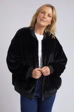 Blaze Black Fur Bomber