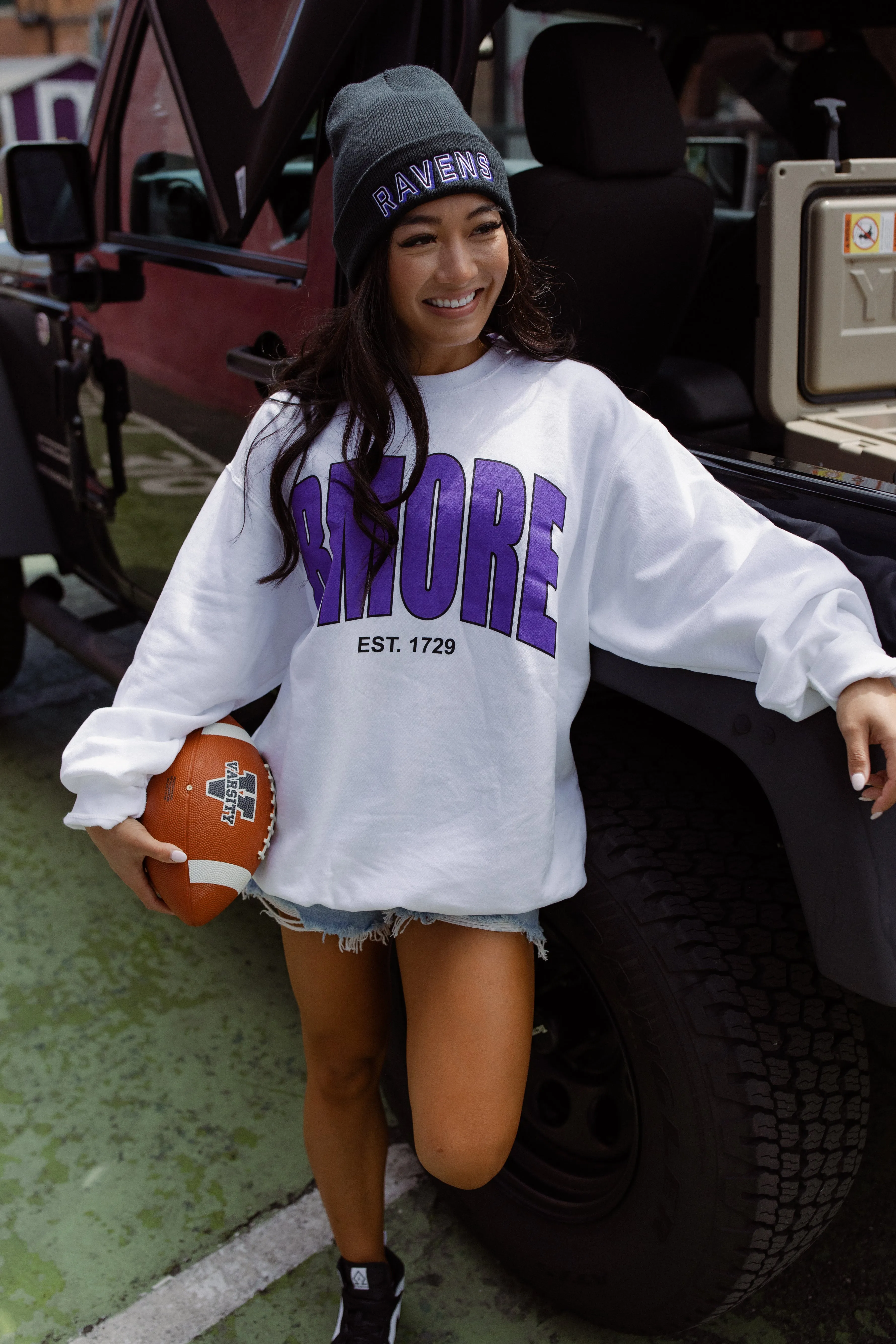 Bmore Varsity Crewneck Sweatshirt by Brightside