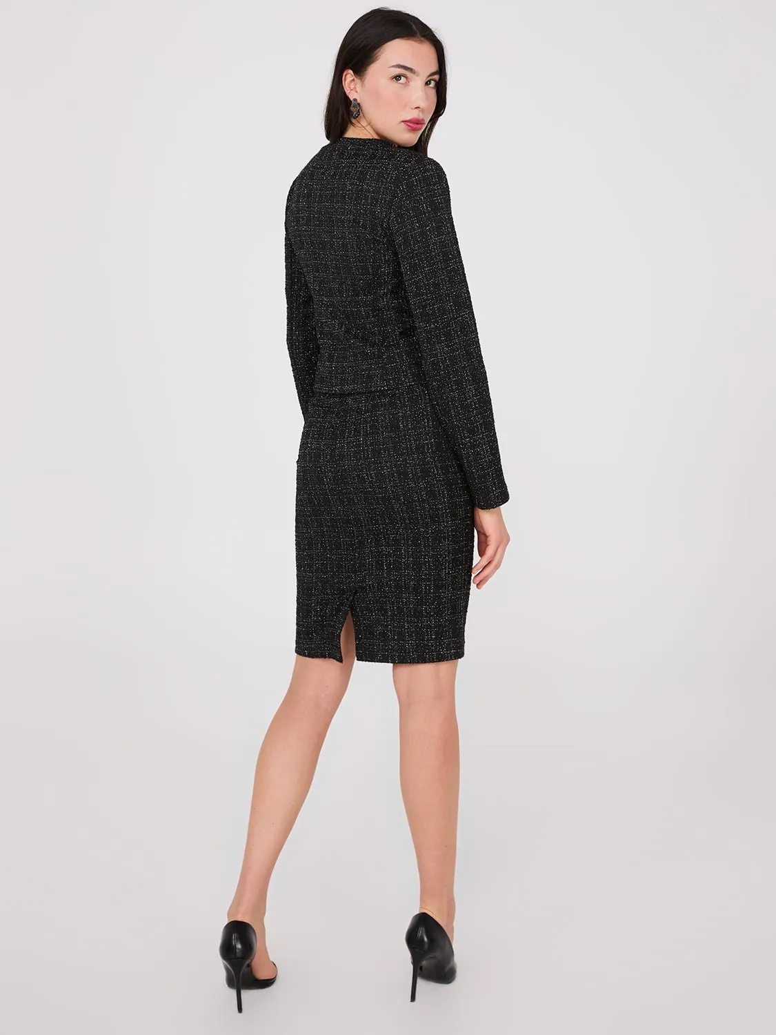 Bouclé Pencil Skirt