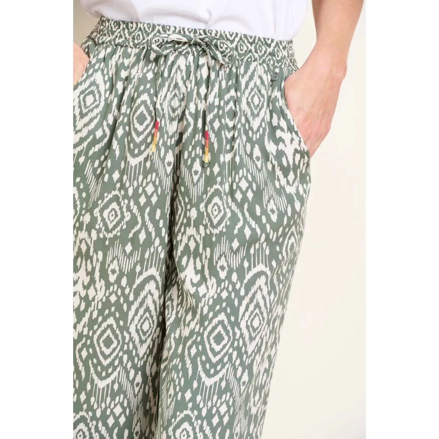 Brakeburn 14 Green Orla Print Beach Trouser