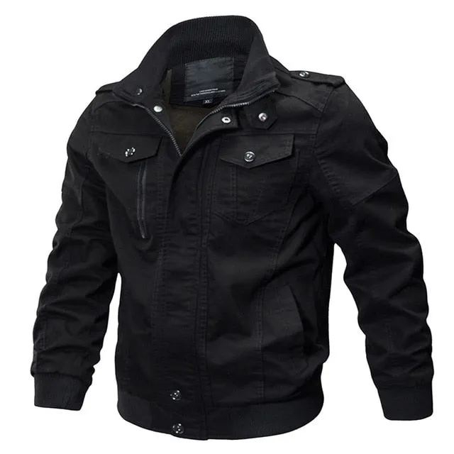 Brand Mens Winter Cotton Bomber Jacket Coat