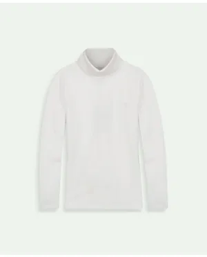 Brooks Brothers Boys Stretch Cotton Turtleneck White