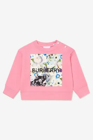 Burberry Baby Girls Cotton Logo Print Sweatshirt