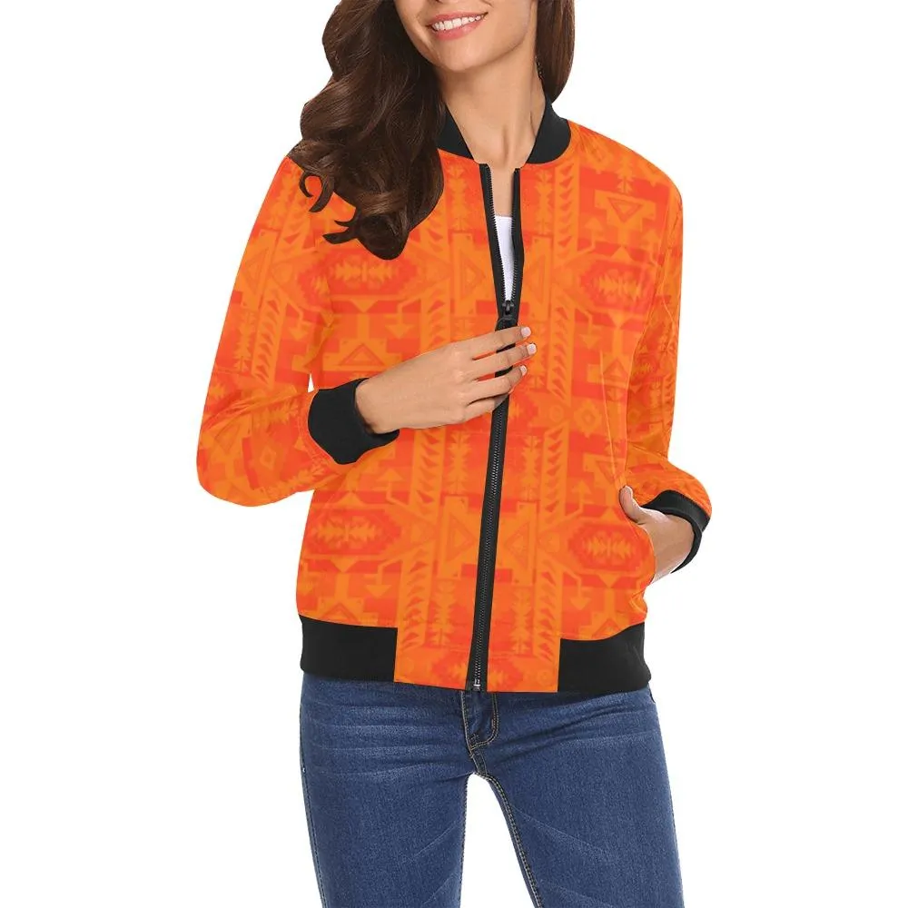 Chiefs Mountain Orange Bomber Jacket for Women