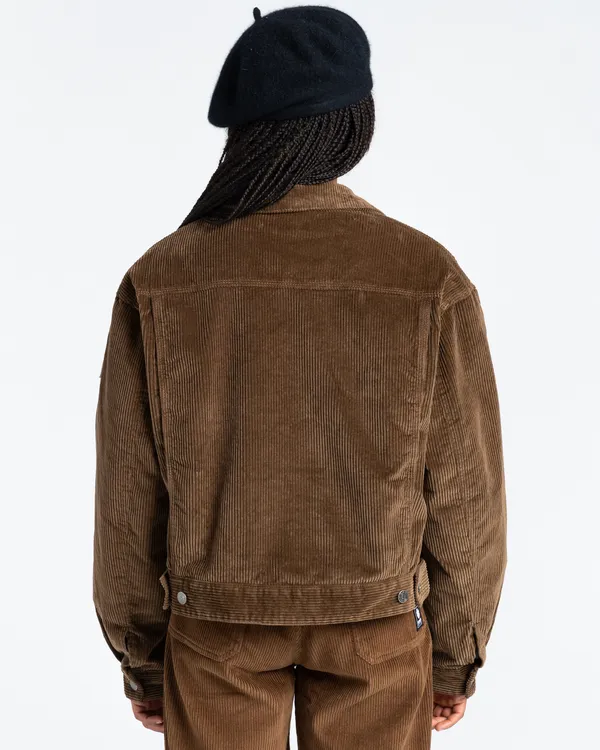 Craft Trucker Cord Jacket in Teak