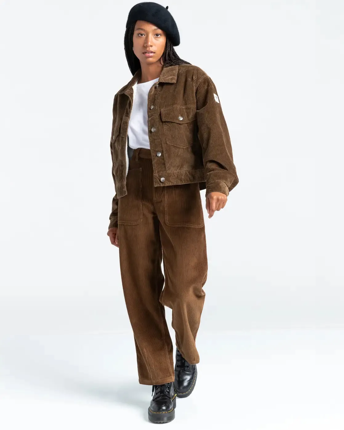 Craft Trucker Cord Jacket in Teak