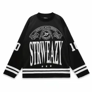 CREW LS JERSEY - BLACK/RED