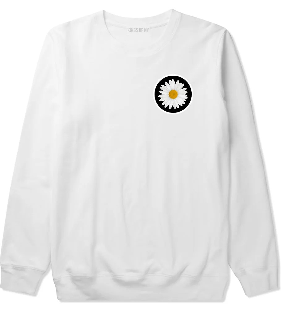 Daisy Flower Chest Mens Crewneck Sweatshirt