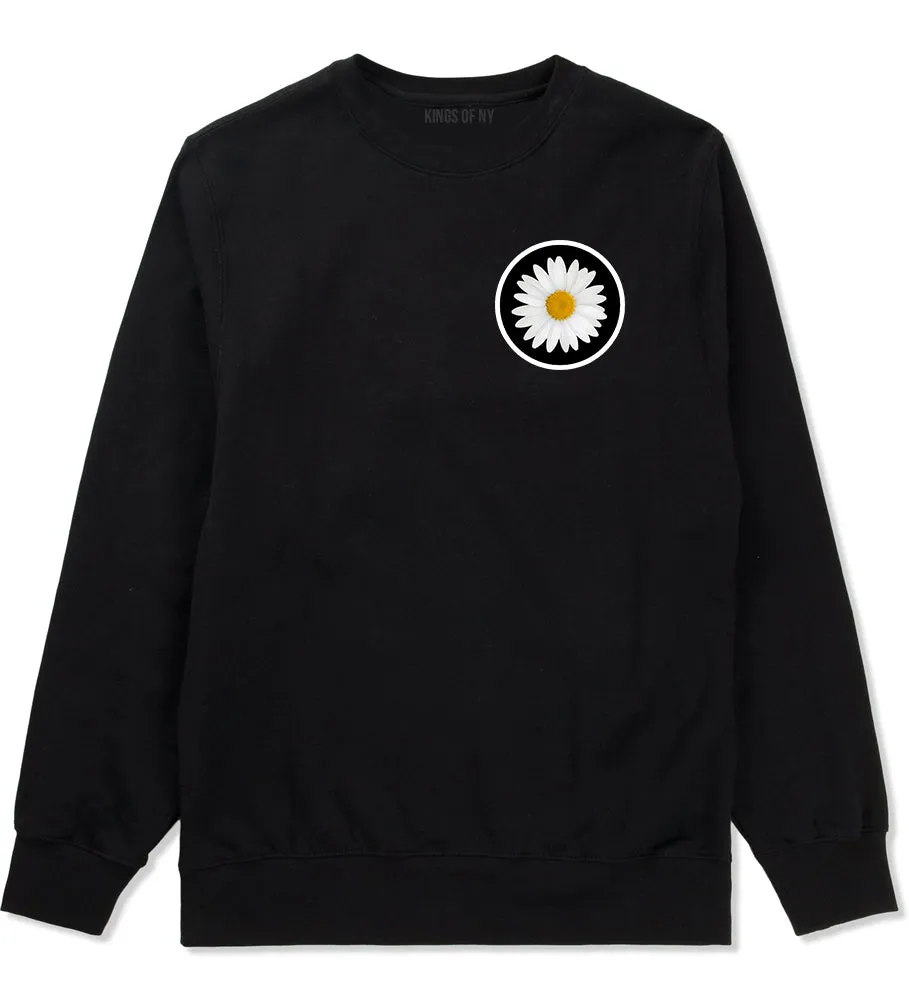 Daisy Flower Chest Mens Crewneck Sweatshirt