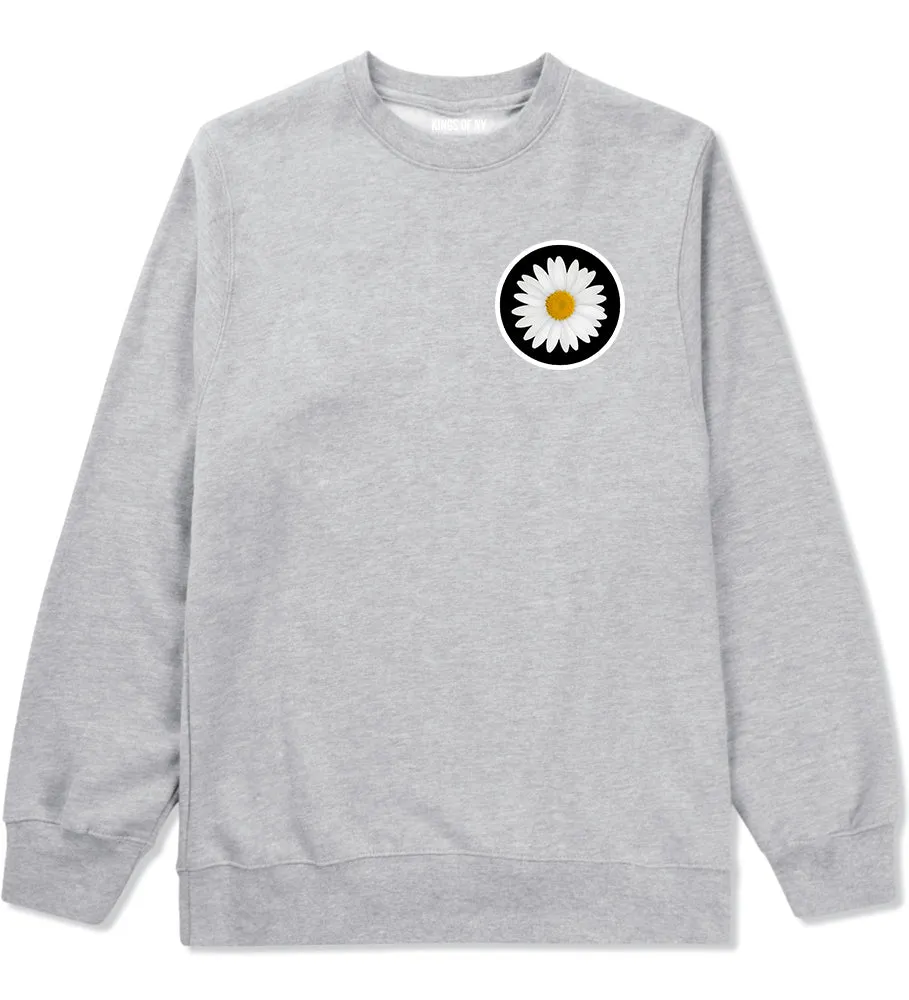 Daisy Flower Chest Mens Crewneck Sweatshirt