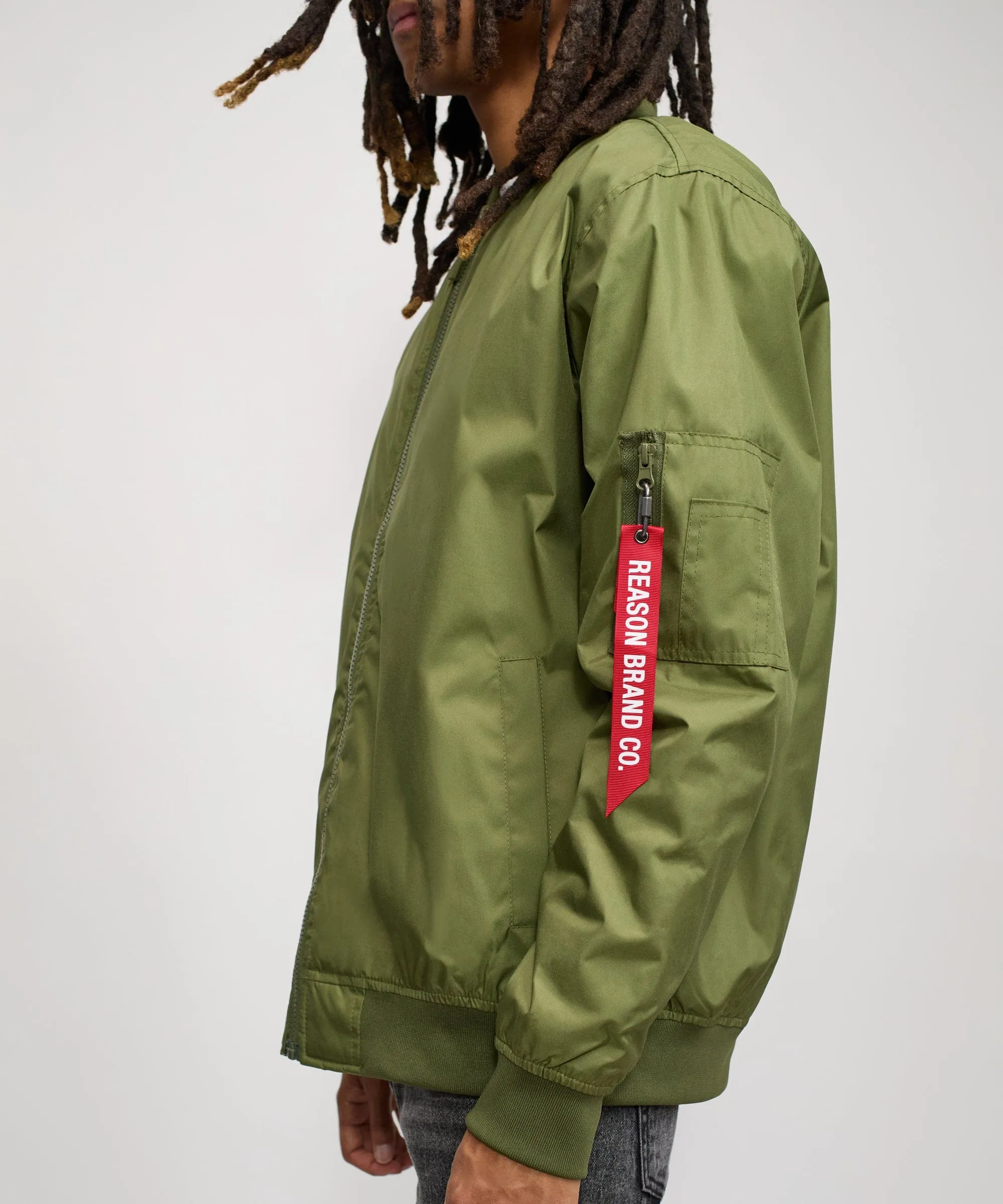 Destroyer Nylon Bomber Jacket - Green