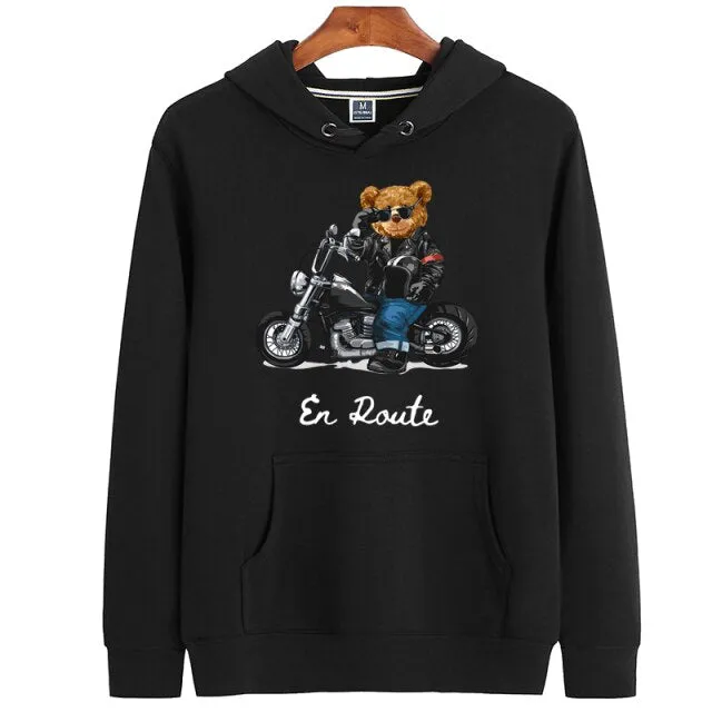 Eco-Friendly Biker Bear Hoodie