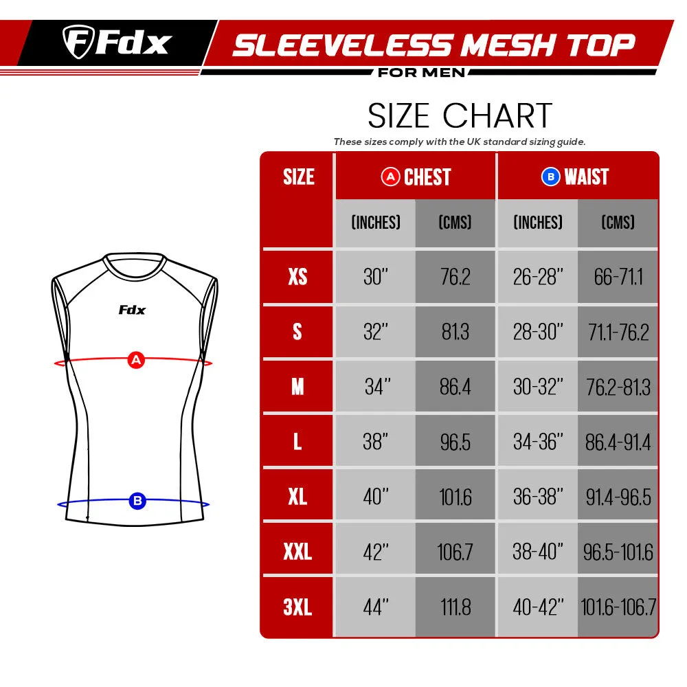 Fdx Aeroform White Men's & Boy's Sleeveless Mesh Summer Cycling Top