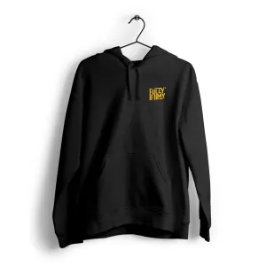 FF Yellow Logo Black Hoodie (Left Pocket)