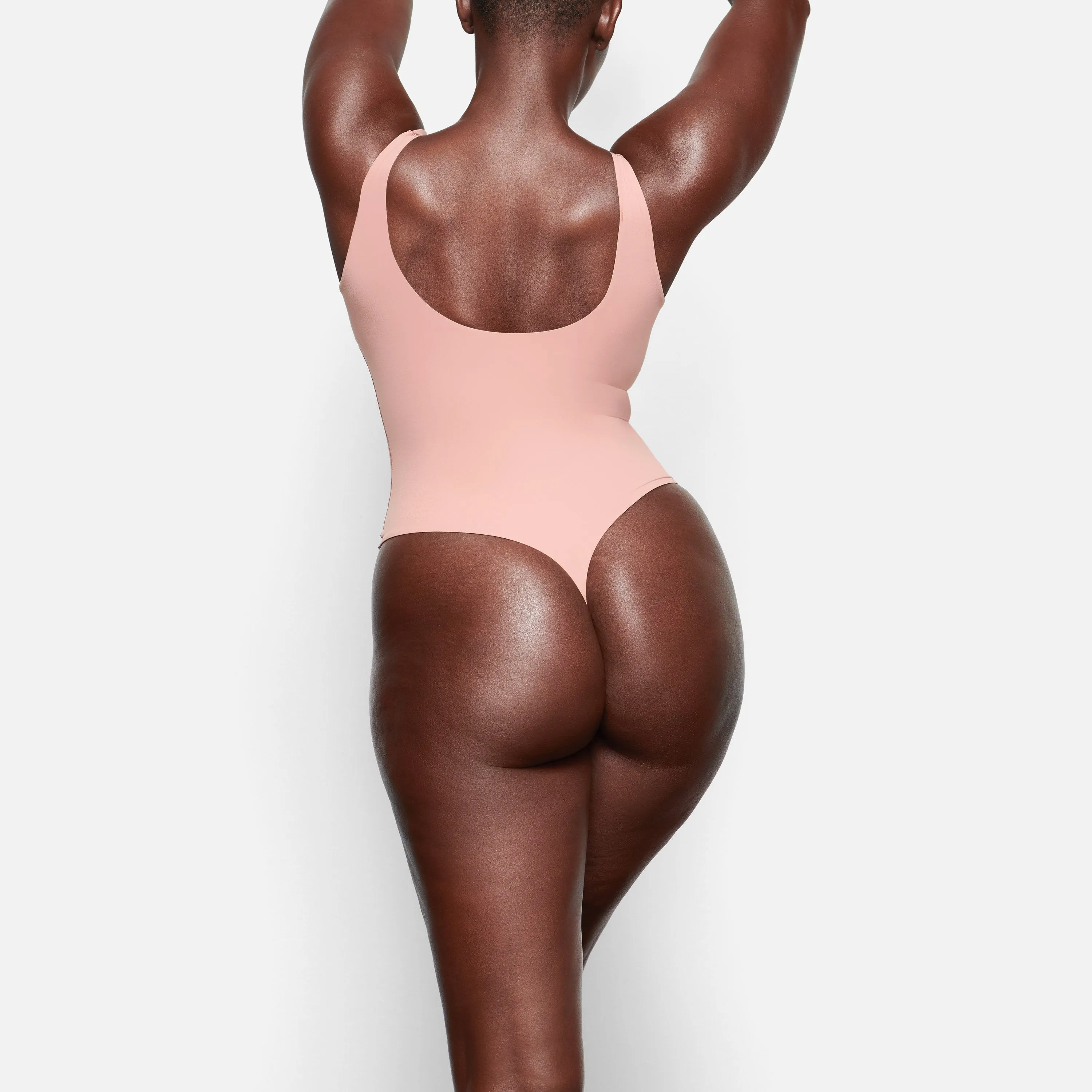 FITS EVERYBODY SQUARE NECK BODYSUIT | ROSE CLAY