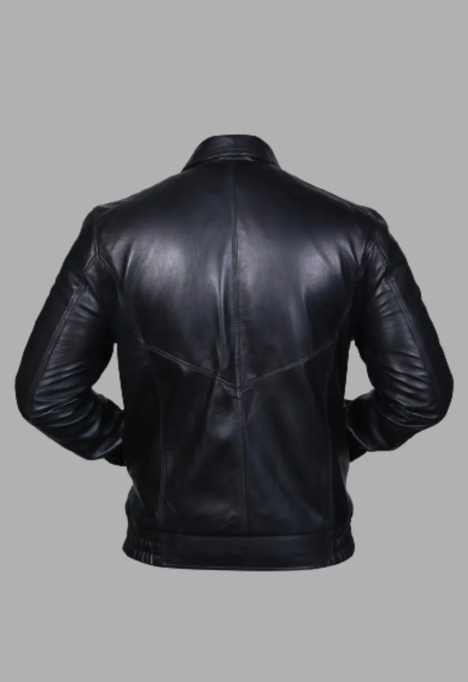 Flight Bomber Safari Leather Jacket