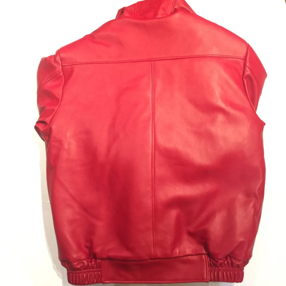 G-Gator Candy Red Mink/Lambskin Bomber Jacket