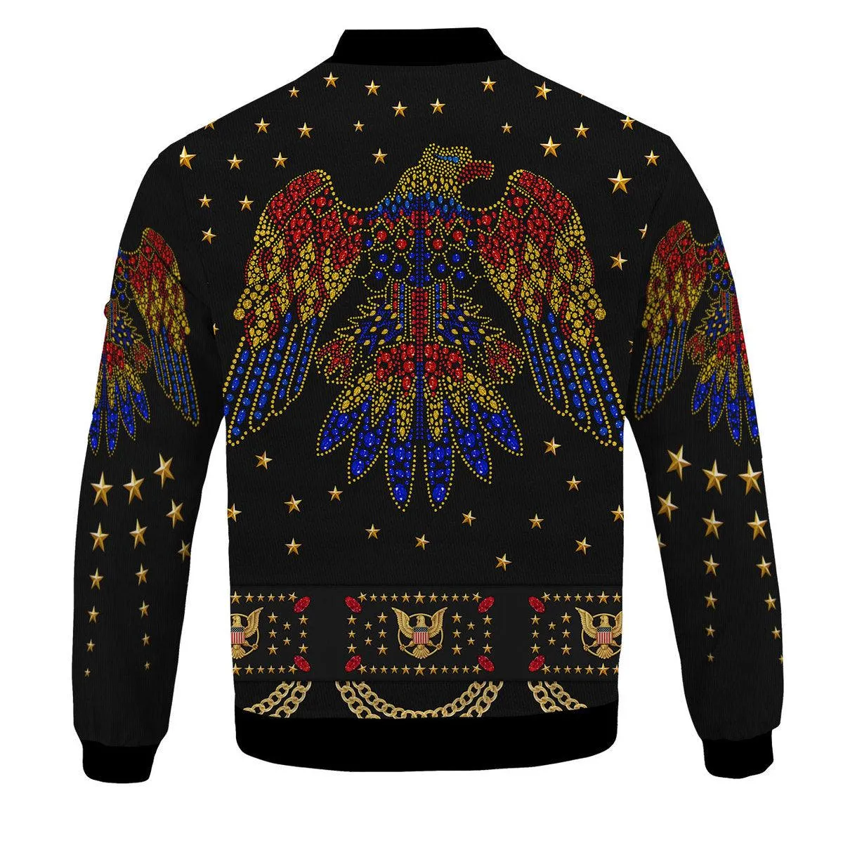 Gearhomie Elvis Eagle Black Bomber Jacket