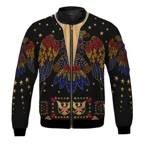 Gearhomie Elvis Eagle Black Bomber Jacket