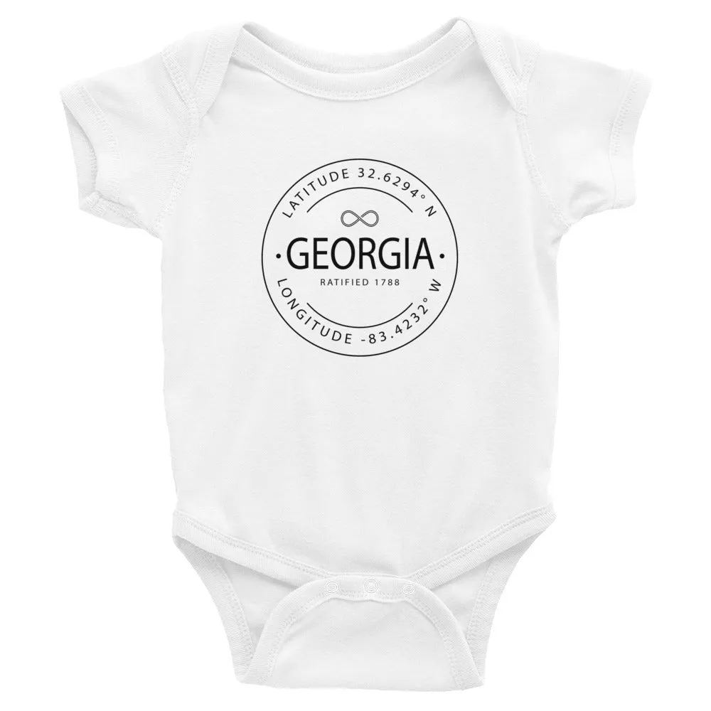 Georgia - Infant Bodysuit - Latitude & Longitude