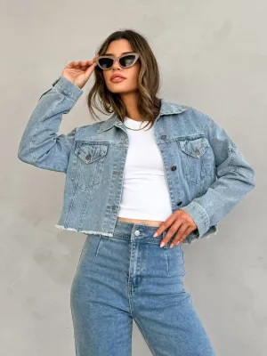 Harley Crop Denim Jacket