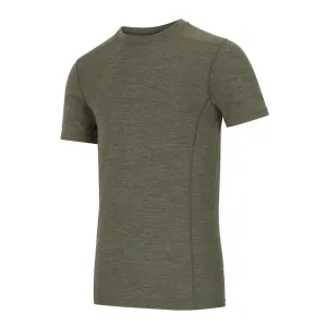 Hoggs of Fife 100% Merino Wool Crew Neck Base Layer Short Sleeve Top - Green