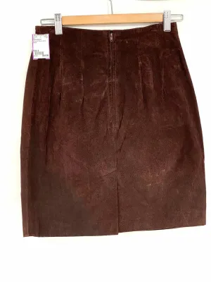 HUGO BUSCATI Women's Brown pencil Suede Size 4 Skirt