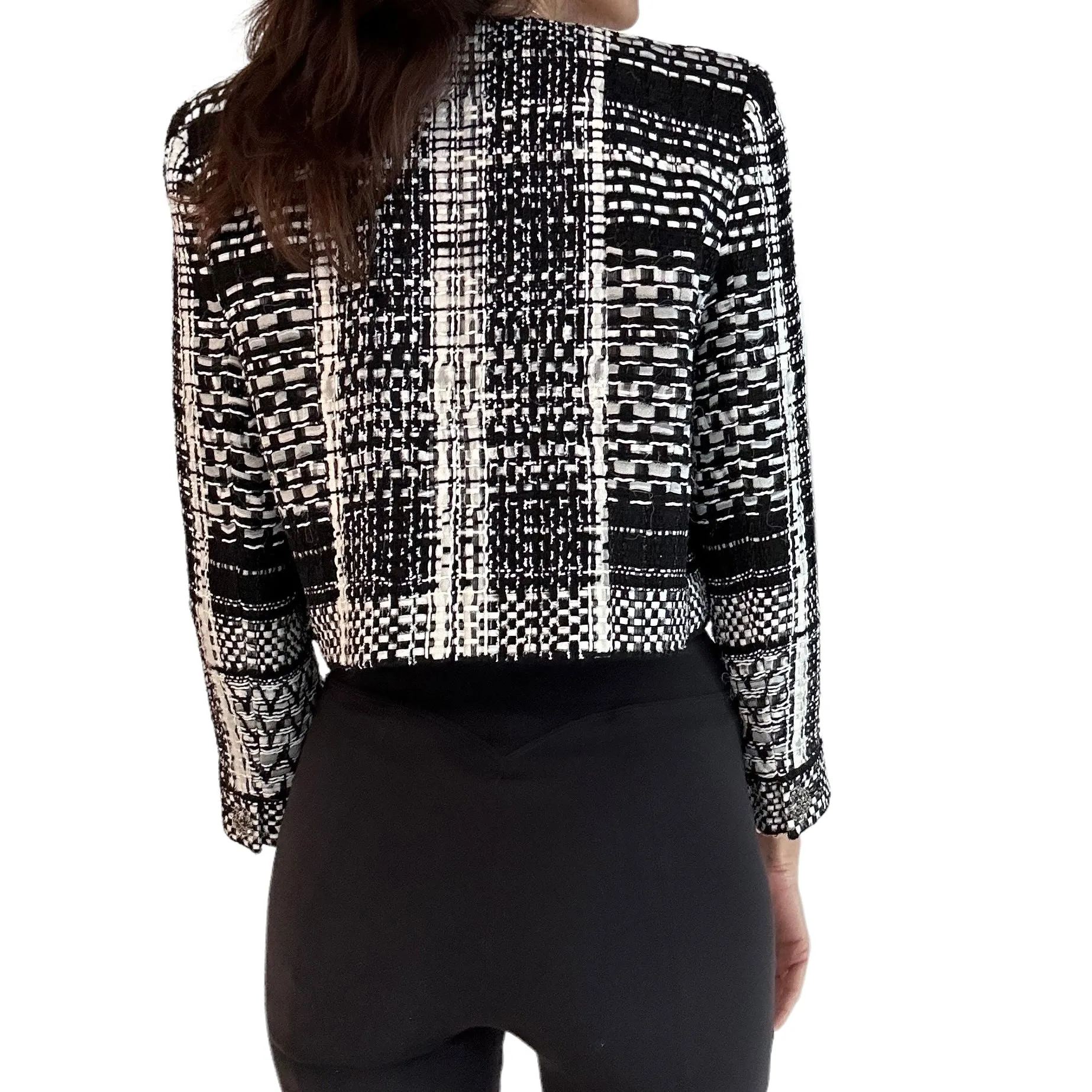 Iconic Lesage Black & White Cropped Blazer - S/M