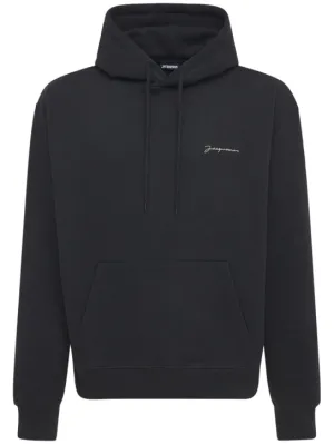 Jacquemus   Le Sweatshirt Brodé cotton jersey hoodie 