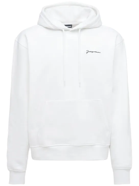 Jacquemus   Le Sweatshirt Brodé cotton jersey hoodie 