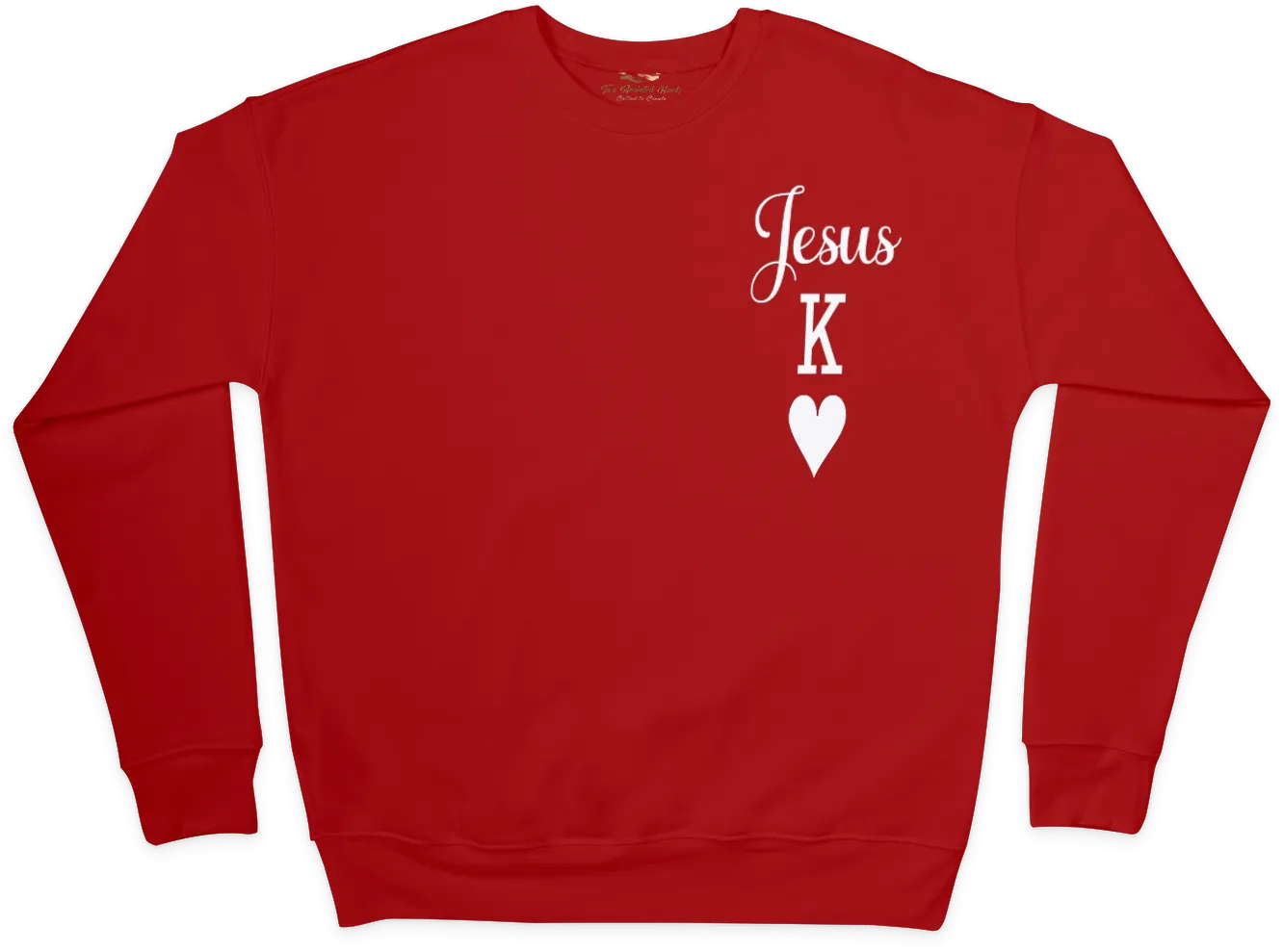 Jesus King of Hearts Sweatshirt - Cozy and Inspirational, Unisex Fit