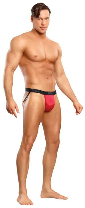 JOCK SATIN LYCRA RED S/M