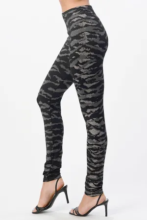 Jungle Zebra Print Leggings