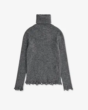 Junya Watanabe MAN - Men's Raw Edge Turtle Neck Sweater - (Grey)