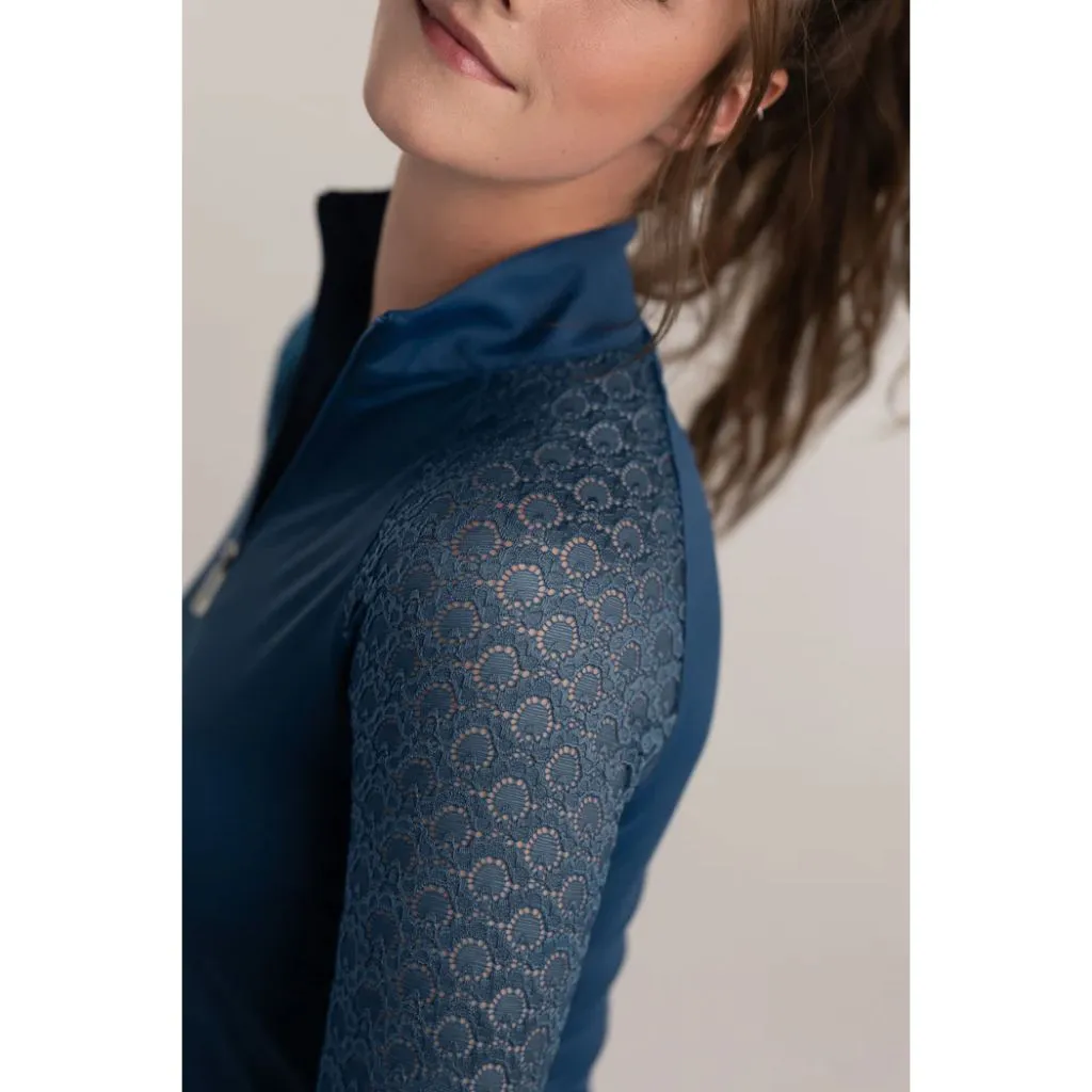 Kastel Denmark Long Sleeve Lace Raglan Sunshirt NAVY