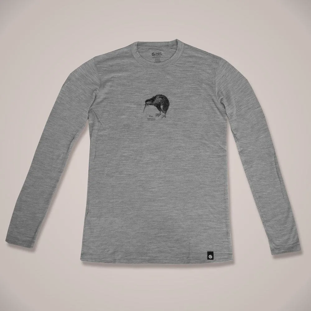 Kiwi Long Sleeve Mens Merino T-Shirt