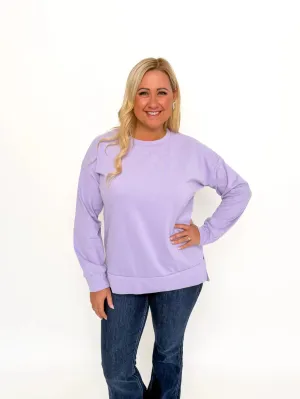 Lavender Hi/Low Sweatshirt