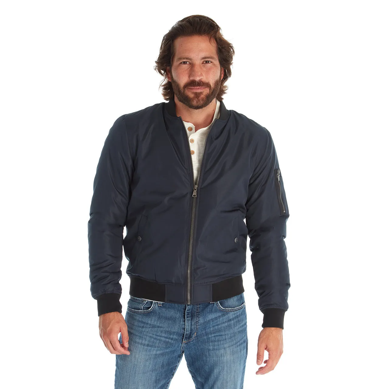 Lewis Sherpa Lined Bomber Jacket