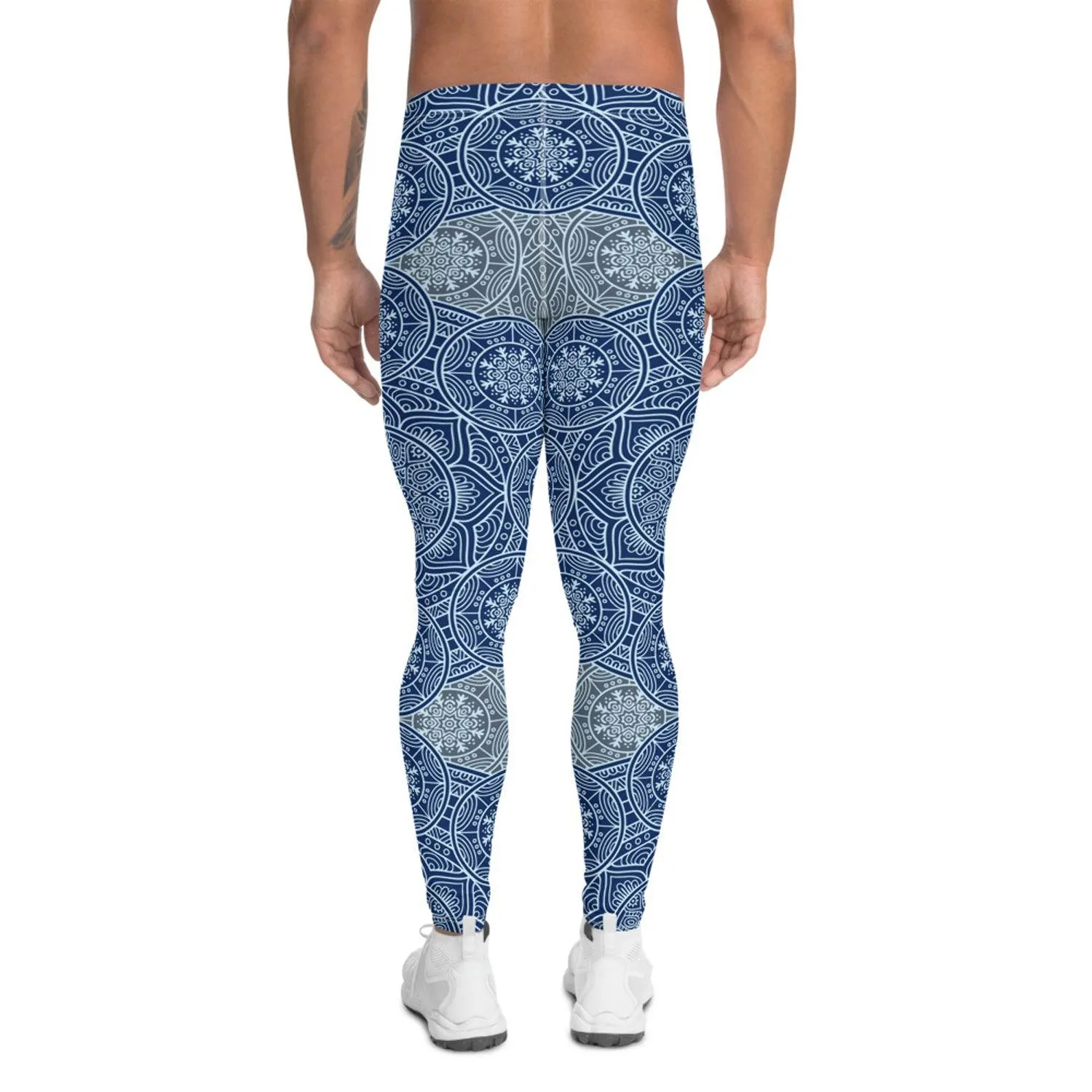 Light Blue Mandala Leggings for Men