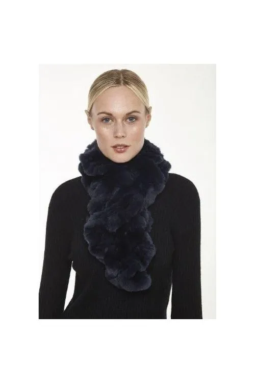 Linda Richards Rex Ruffle Scarf RX-39S | Black