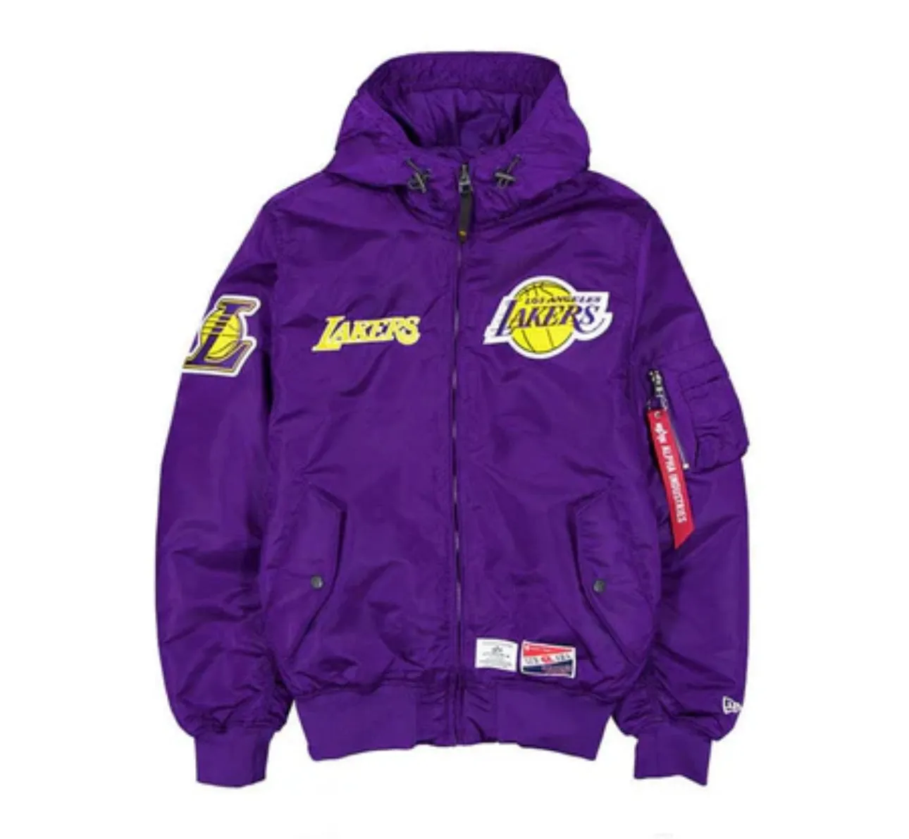 Los Angeles Lakers Alpha Hooded Bomber Jacket